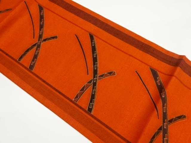 JAPANESE NAGOYA OBI / TSUMUGI / KATAZOME / ABSTRACT